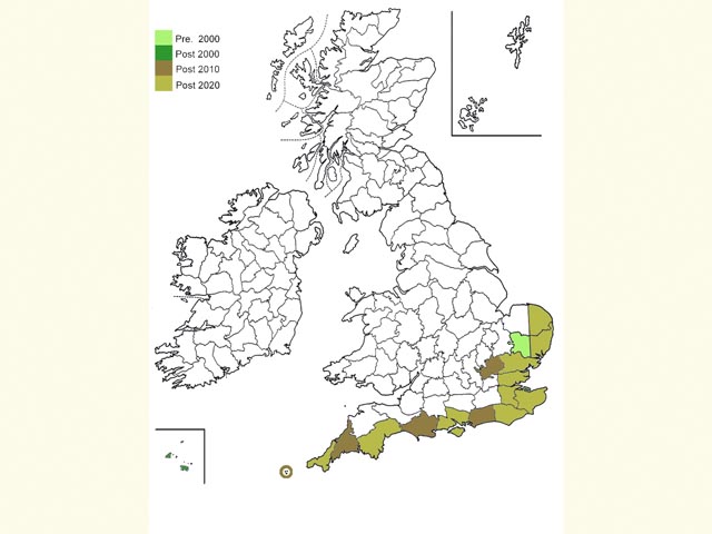  Distribution map Copyright Martin Evans 