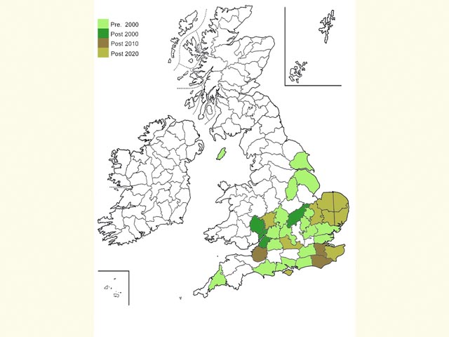  Distribution map Copyright Martin Evans 