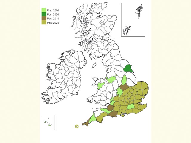  Distribution map Copyright Martin Evans 