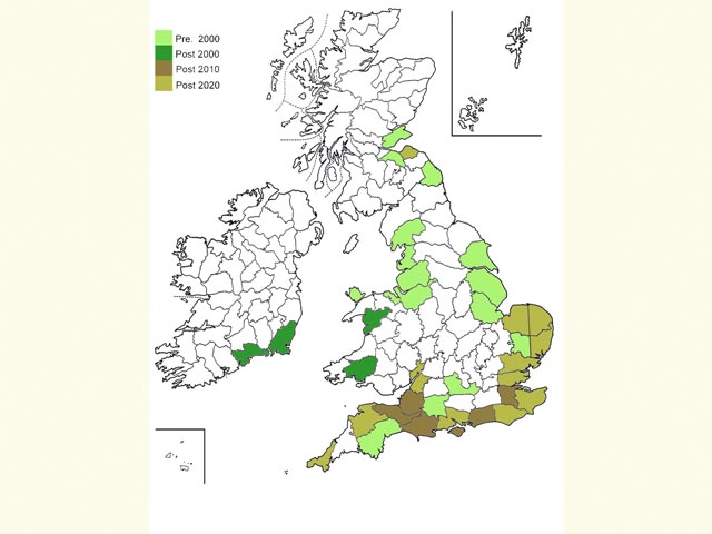  Distribution map Copyright Martin Evans 