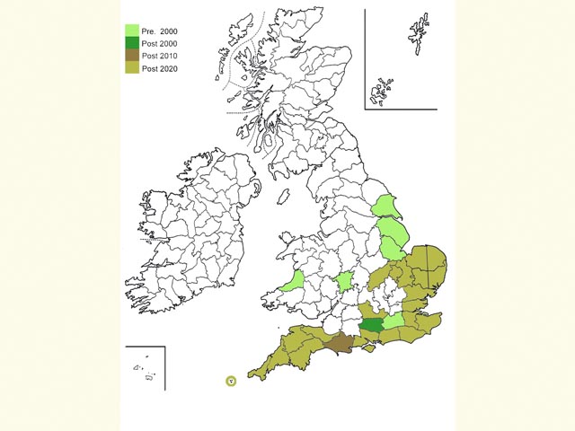  Distribution map Copyright Martin Evans 