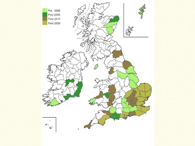  Distribution map Copyright Martin Evans 