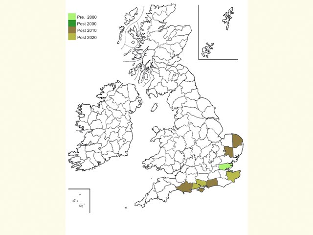  Distribution map Copyright Martin Evans 