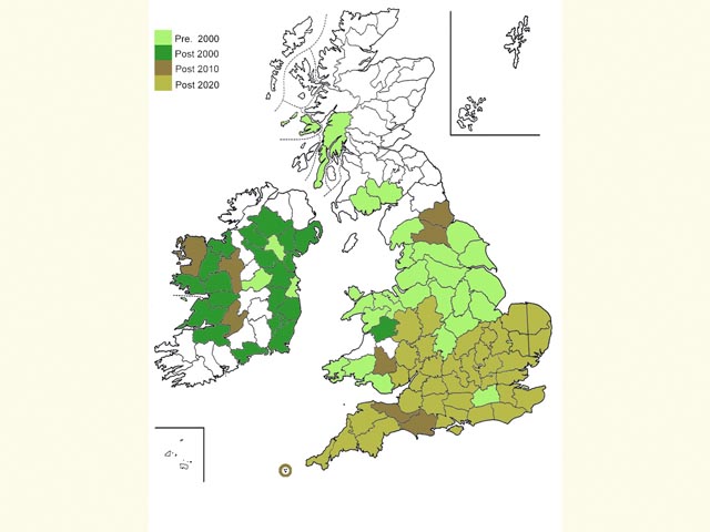  Distribution map Copyright Martin Evans 