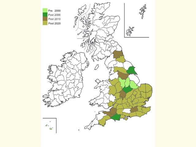  Distribution map Copyright Martin Evans 