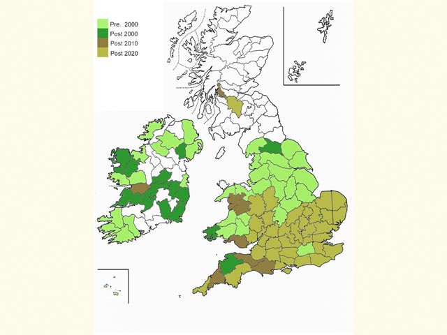  Distribution map Copyright Martin Evans 