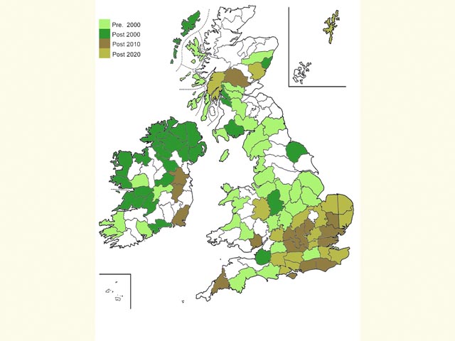  Distribution map Copyright Martin Evans 