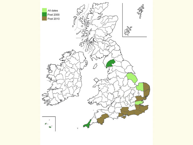  Distribution map Copyright Martin Evans 