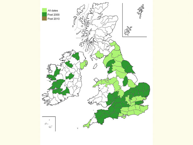  Distribution map Copyright Martin Evans 