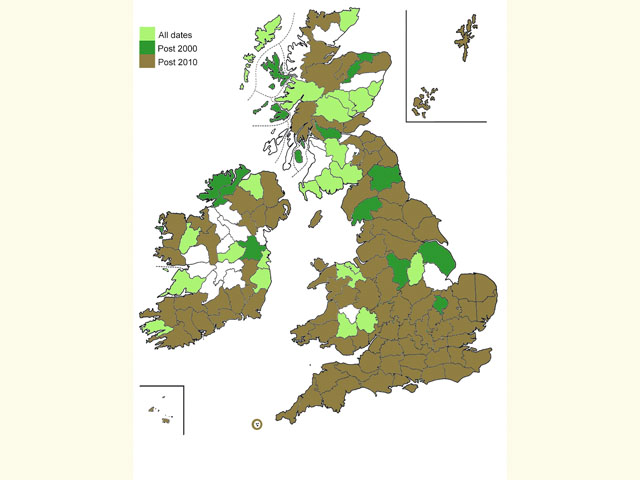  Distribution map Copyright Martin Evans 