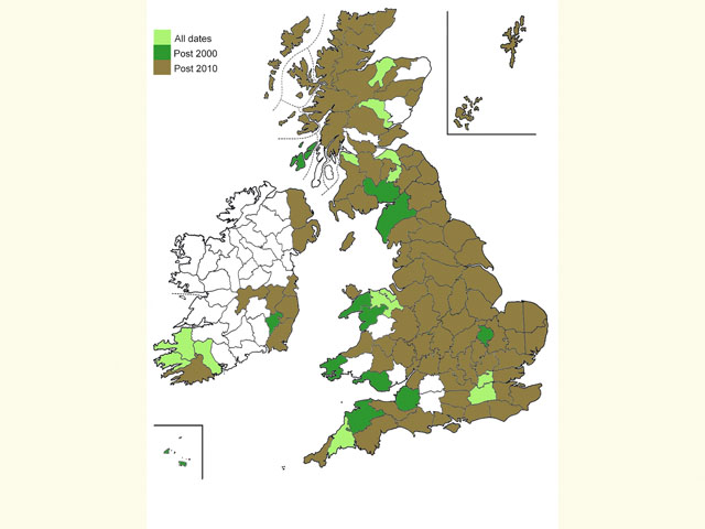  Distribution map Copyright Martin Evans 