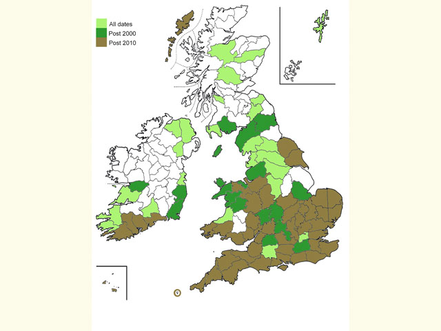 Distribution map Copyright Martin Evans 