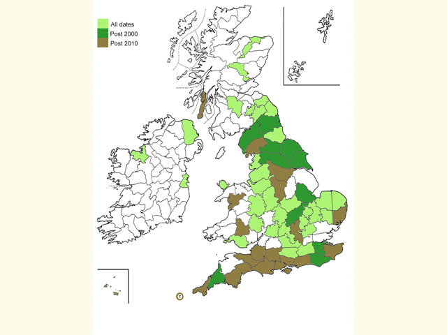  Distribution map Copyright Martin Evans 