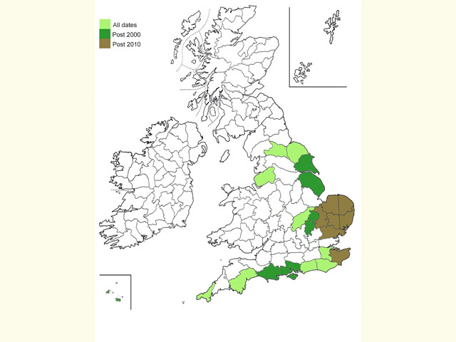  Distribution map Copyright Martin Evans 
