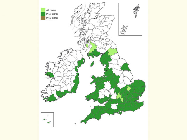  Distribution map Copyright Martin Evans 