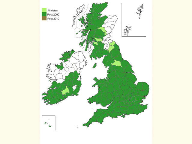  Distribution map Copyright Martin Evans 