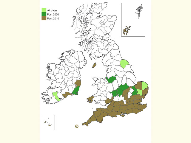  Distribution map Copyright Martin Evans 