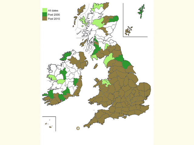  Distribution map Copyright Martin Evans 