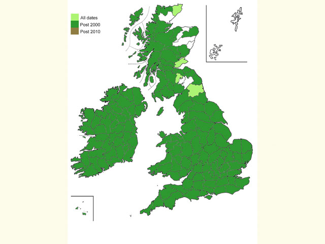  Distribution map Copyright Martin Evans 