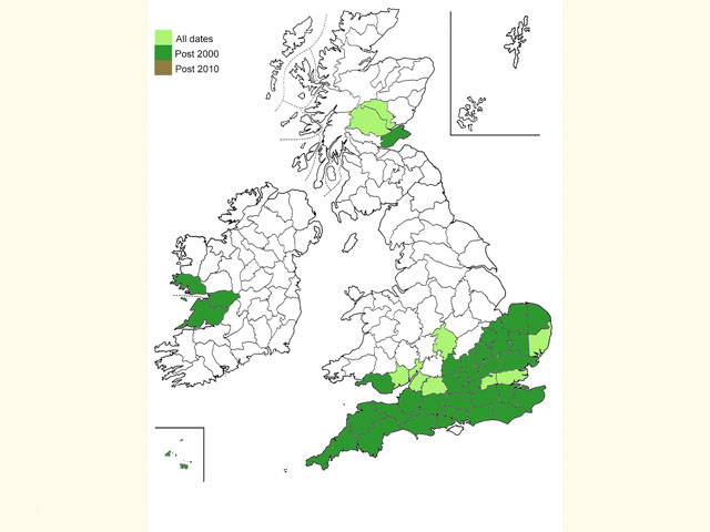  Distribution map Copyright Martin Evans 