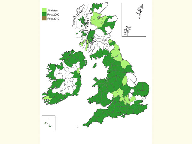  Distribution map Copyright Martin Evans 