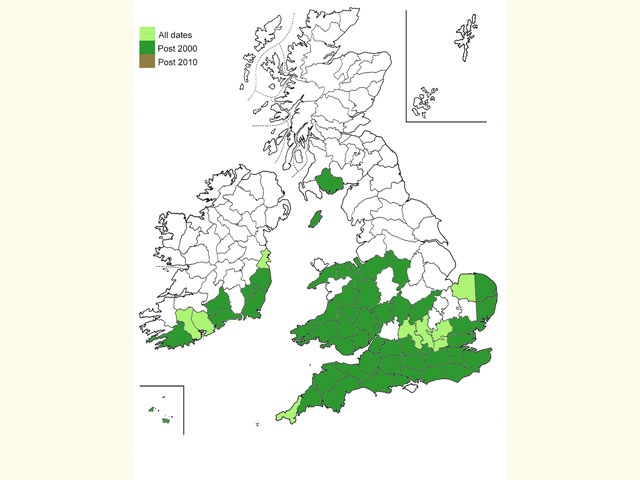  Distribution map Copyright Martin Evans 