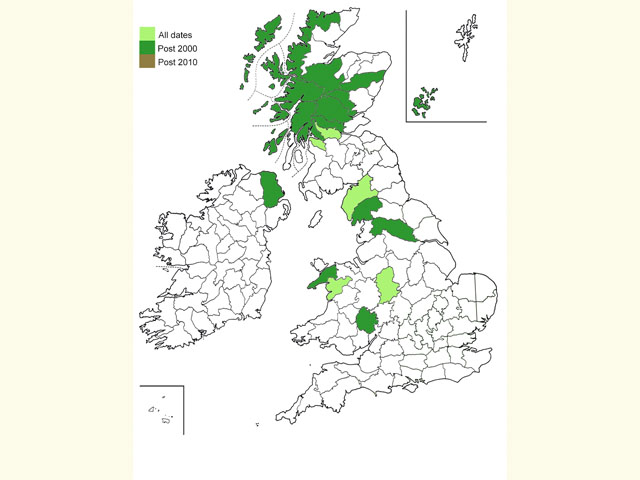  Distribution map Copyright Martin Evans 