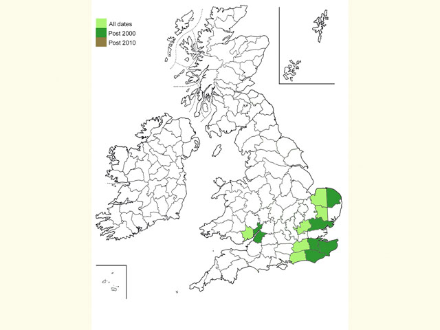  Distribution map Copyright Martin Evans 