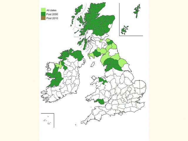  Distribution map Copyright Martin Evans 