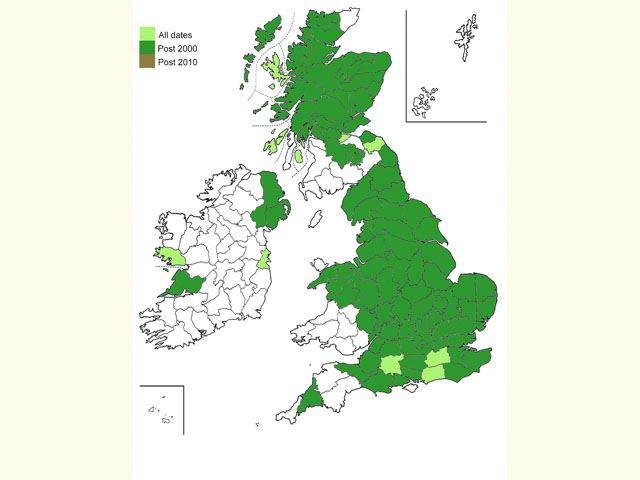  Distribution map Copyright Martin Evans 