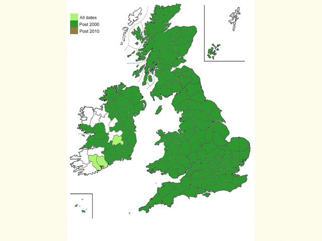  Distribution map Copyright Martin Evans 