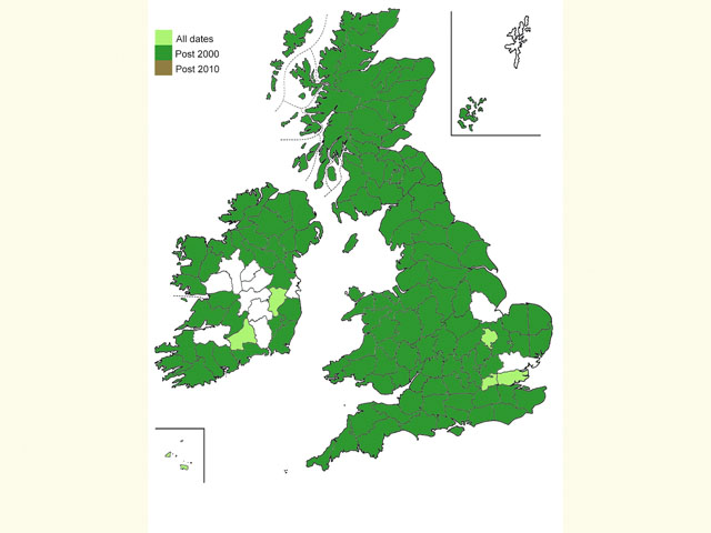  Distribution map Copyright Martin Evans 