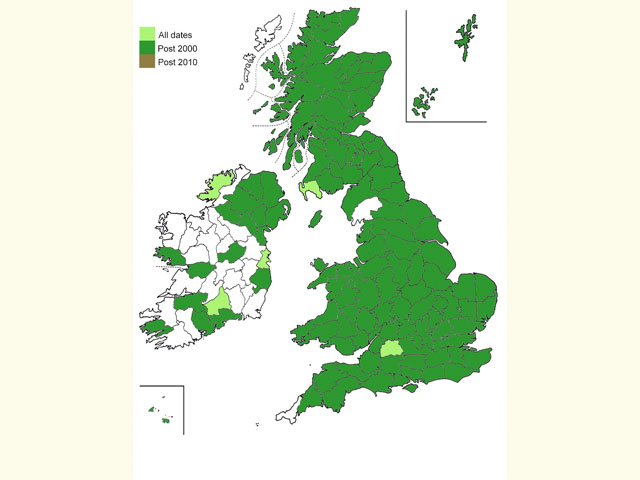  Distribution map Copyright Martin Evans 