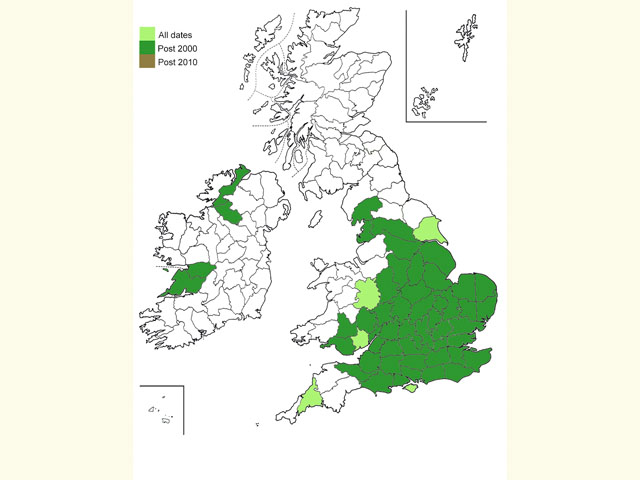  Distribution map Copyright Martin Evans 