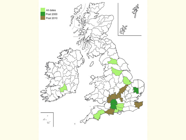  Distribution map Copyright Martin Evans 