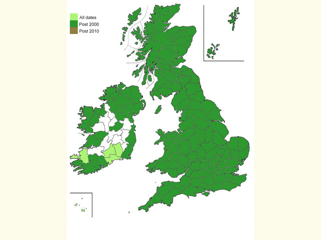  Distribution map Copyright Martin Evans 