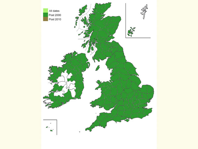  Distribution map Copyright Martin Evans 