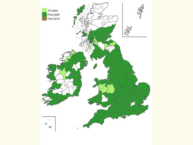  Distribution map Copyright Martin Evans 