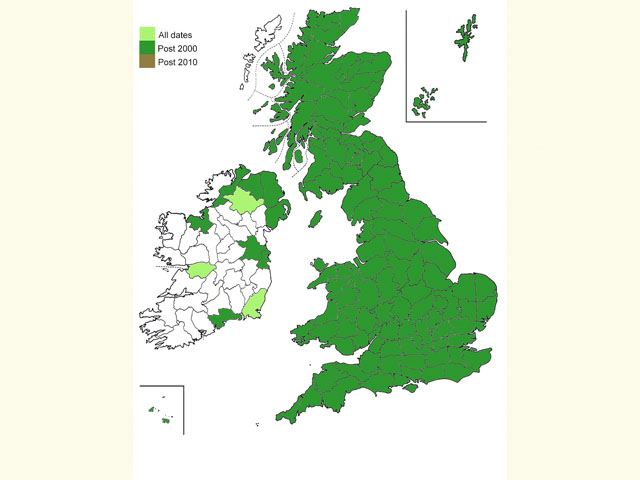  Distribution map Copyright Martin Evans 