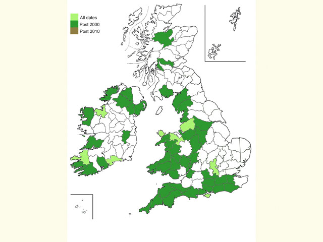  Distribution map Copyright Martin Evans 