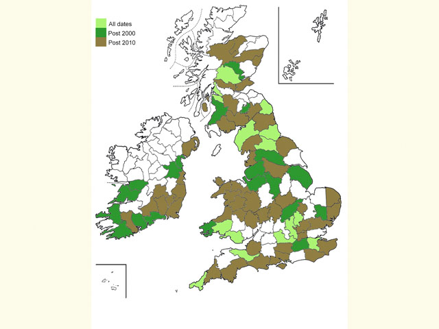  Distribution map Copyright Martin Evans 