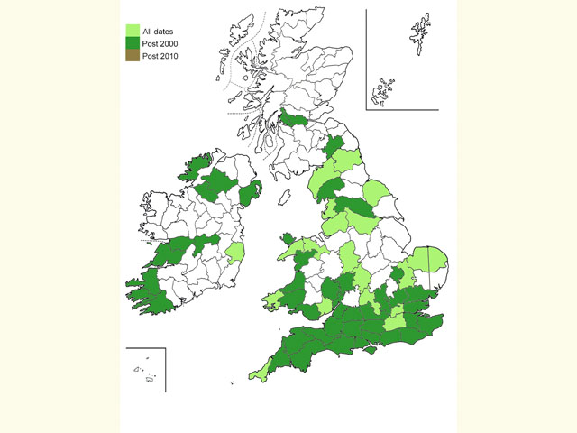  Distribution map Copyright Martin Evans 
