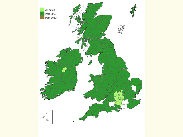  Distribution map Copyright Martin Evans 