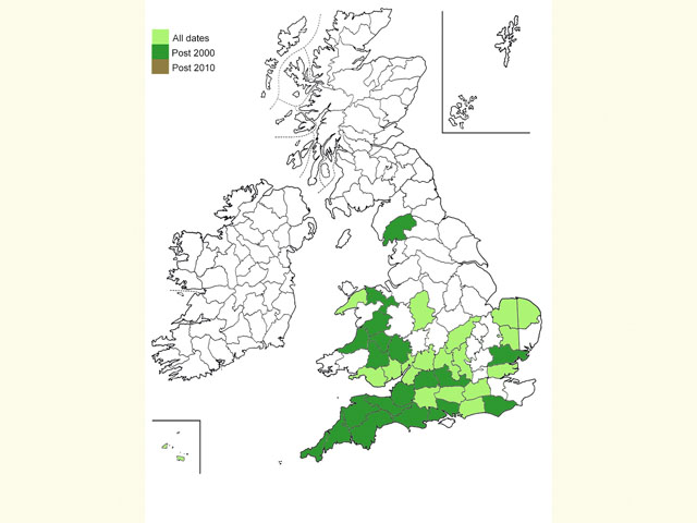  Distribution map Copyright Martin Evans 