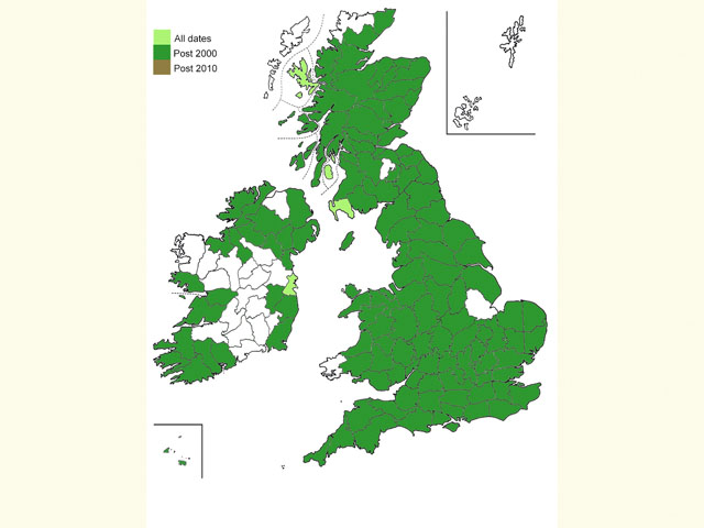  Distribution map Copyright Martin Evans 