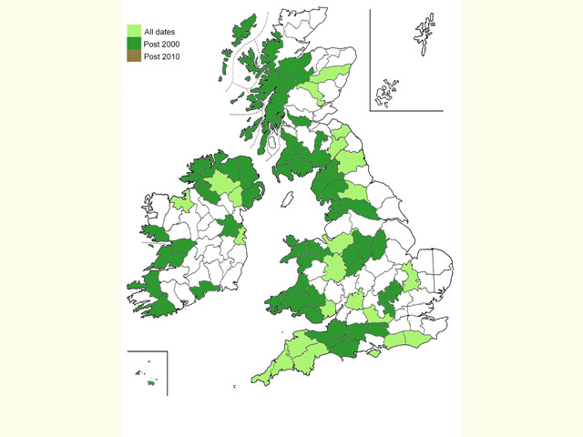  Distribution map Copyright Martin Evans 