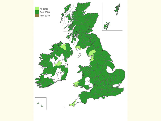  Distribution map Copyright Martin Evans 