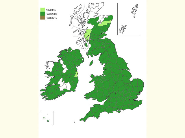  Distribution map Copyright Martin Evans 