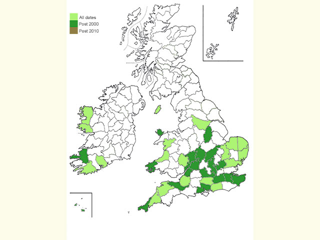  Distribution map Copyright Martin Evans 