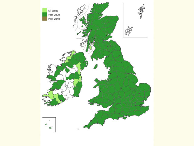  Distribution map Copyright Martin Evans 